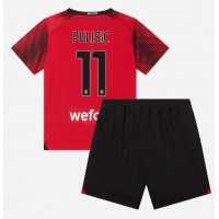 Billiga AC Milan Christian Pulisic #11 Barnkläder Hemma fotbollskläder till baby 2023-24 Kortärmad (+ Korta byxor)